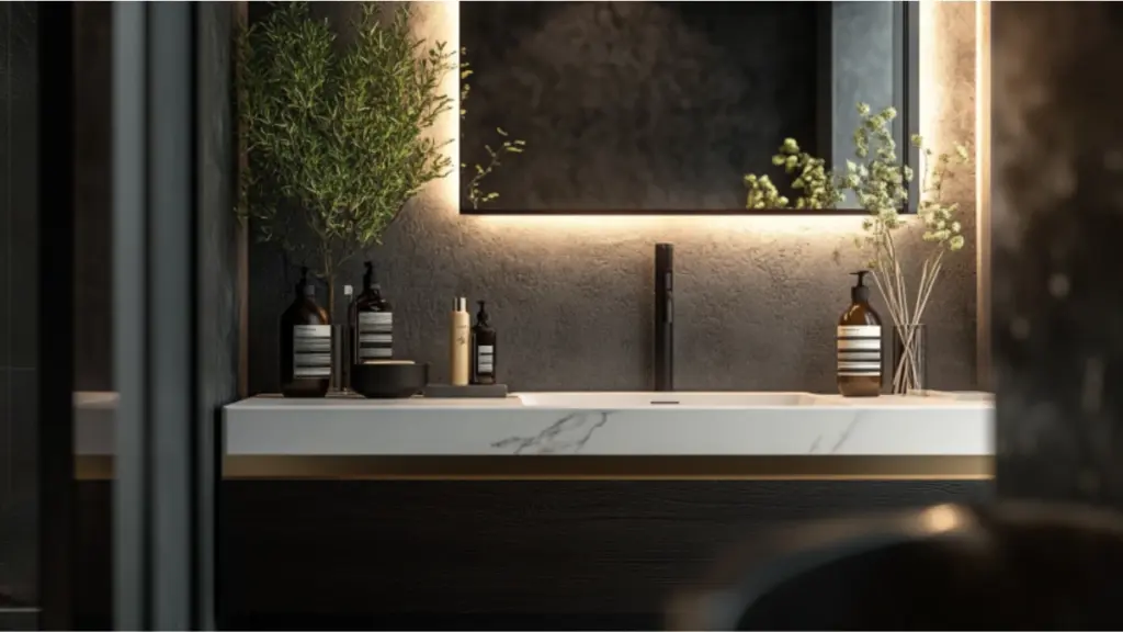 Transform Your Small Moody Bathroom with Luxe Accents for a Stylish Refresh