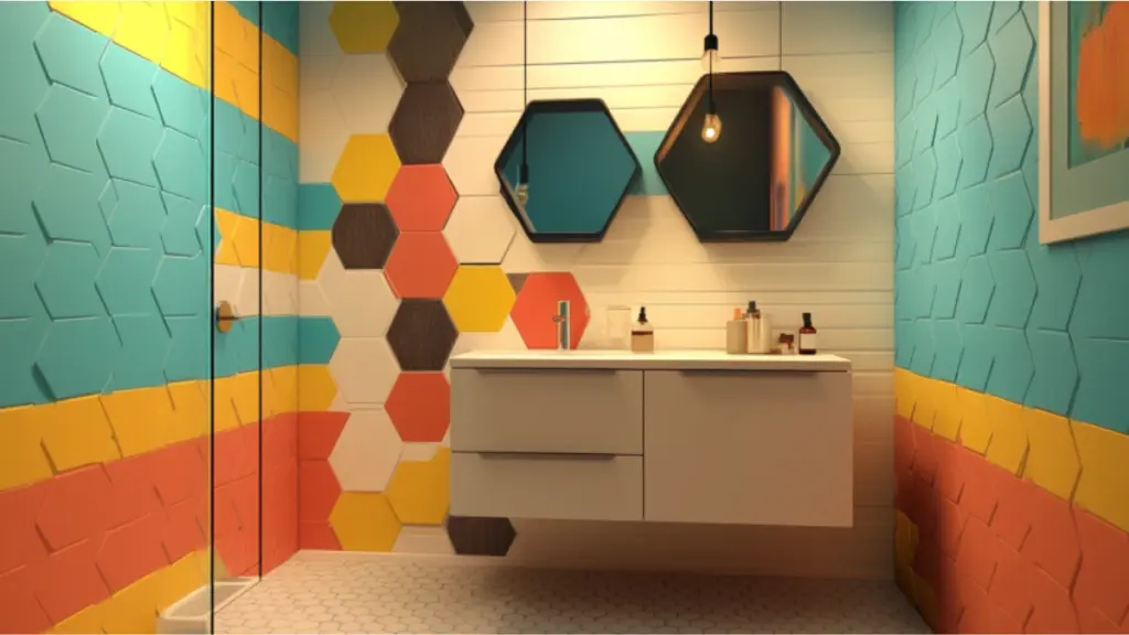 How to DIY a Funky Bathroom Feature Wall