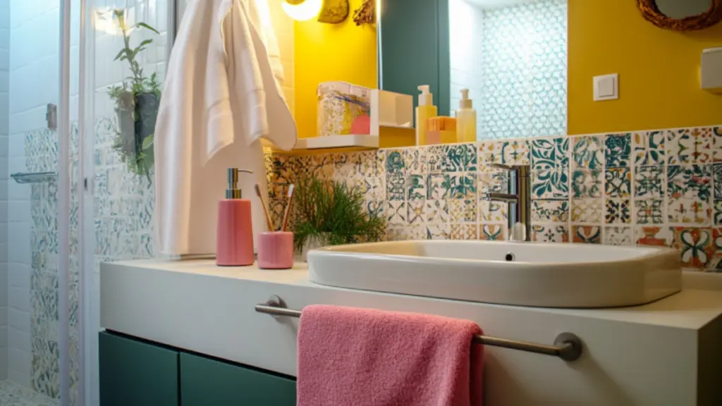 How to DIY a Funky Bathroom Feature Wall