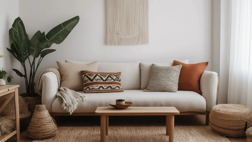 How to Mix Patterns and Textures in a Cozy Eclectic Living Room for Effortless Style