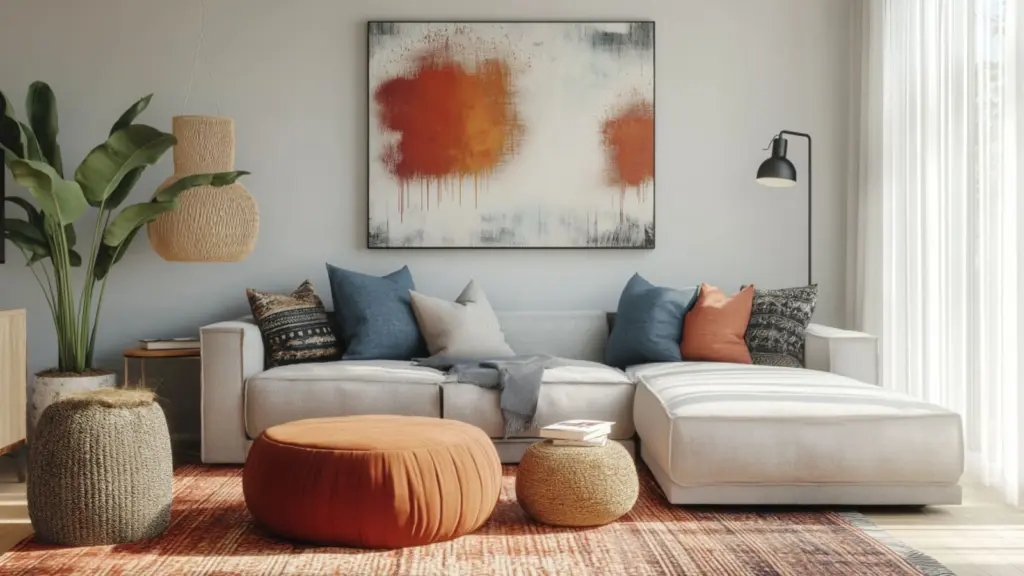 How to Mix Patterns and Textures in a Cozy Eclectic Living Room for Effortless Style