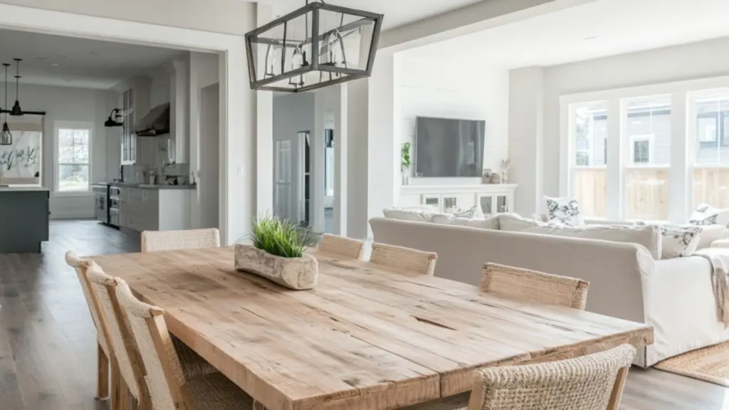 Modern Farmhouse Open Plan Kitchen Living Room Decor: Style Your Space with Comfort and Charm