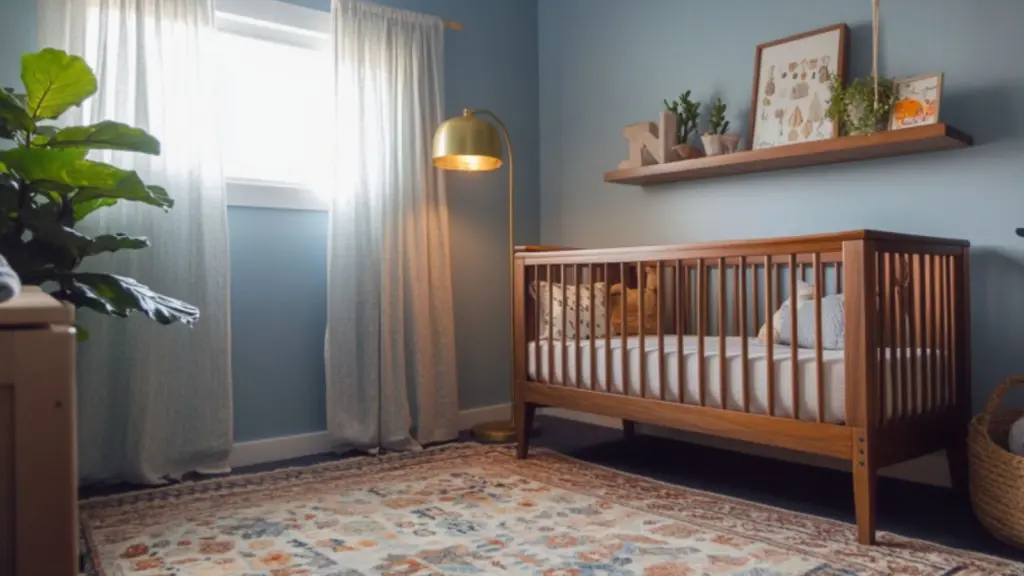 Modern Meets Vintage Baby Boy Nursery Aesthetic