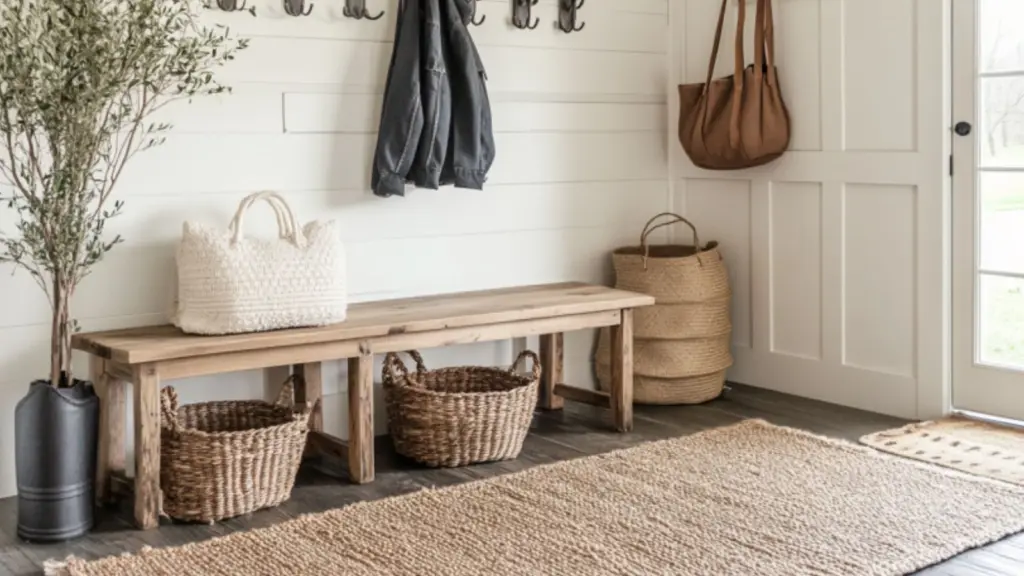 Chic Apartment Entryway Ideas with Statement Rugs