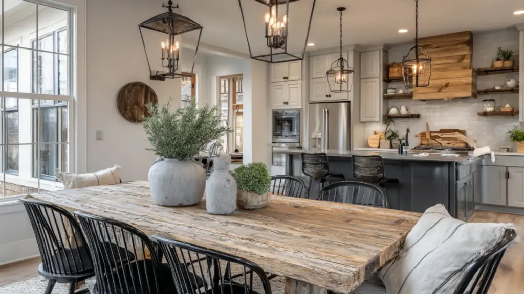 Kitchen Table Makeover Ideas with Distressed Finish