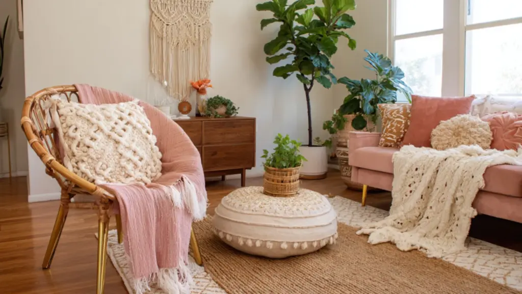 Girly Living Room Ideas for Feminine Boho Style