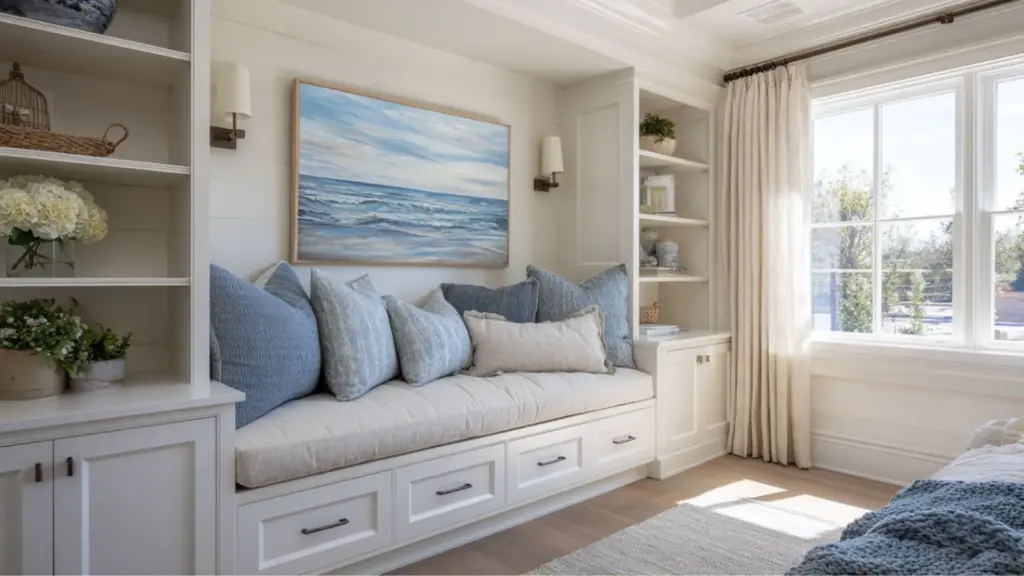 Smart Storage Solutions for Your Coastal Bedroom Idea