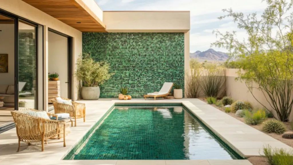 Colorful Tiled Small Pool Ideas for Visual Impact: Make a Statement in Compact Outdoor Spaces
