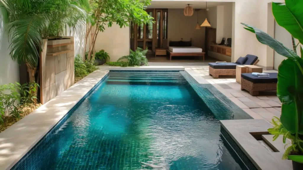 Colorful Tiled Small Pool Ideas for Visual Impact: Make a Statement in Compact Outdoor Spaces