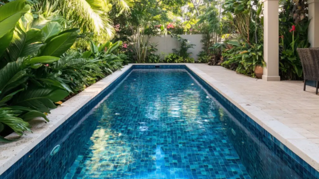 Colorful Tiled Small Pool Ideas for Visual Impact: Make a Statement in Compact Outdoor Spaces