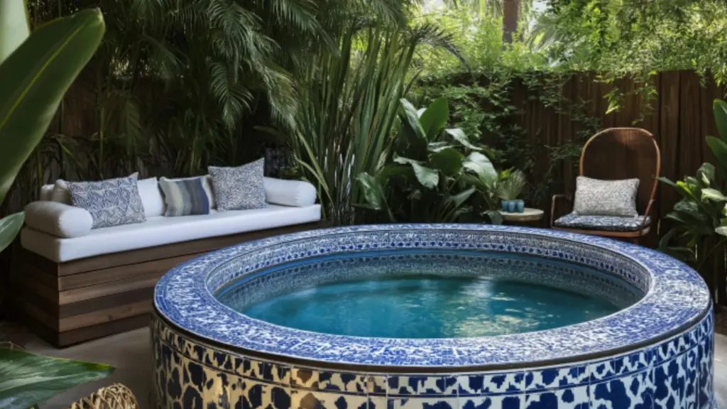 Colorful Tiled Small Pool Ideas for Visual Impact: Make a Statement in Compact Outdoor Spaces
