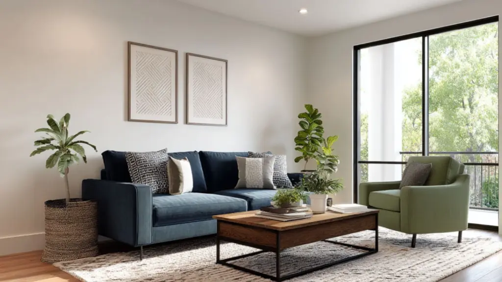 Navy and Sage Blue and Green Living Room Combinations for a Stylish and Serene Space