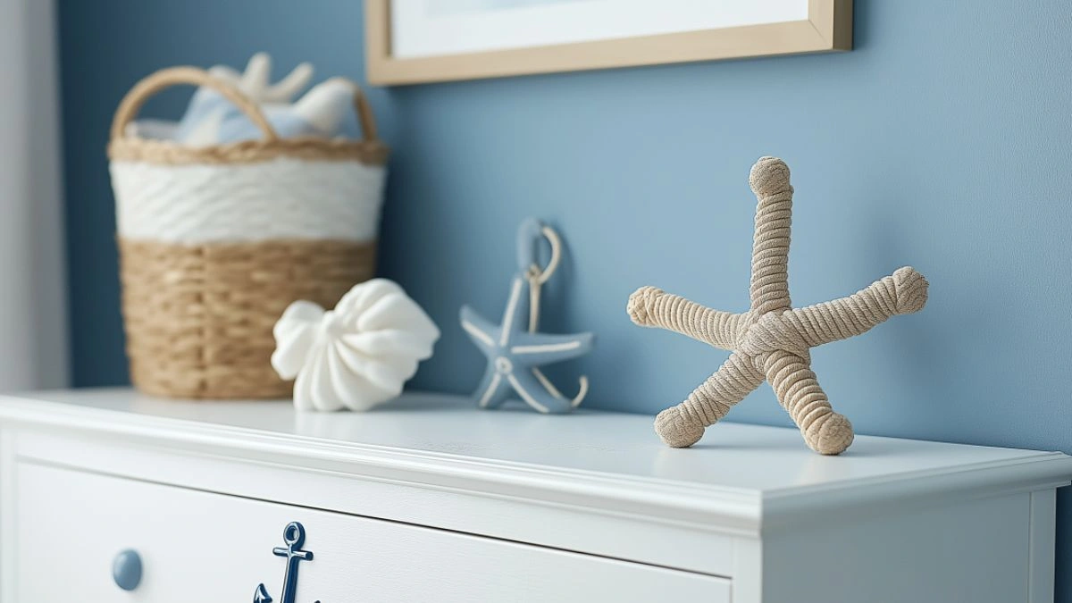 DIY Coastal Nursery Decor with Driftwood & Nautical Accents